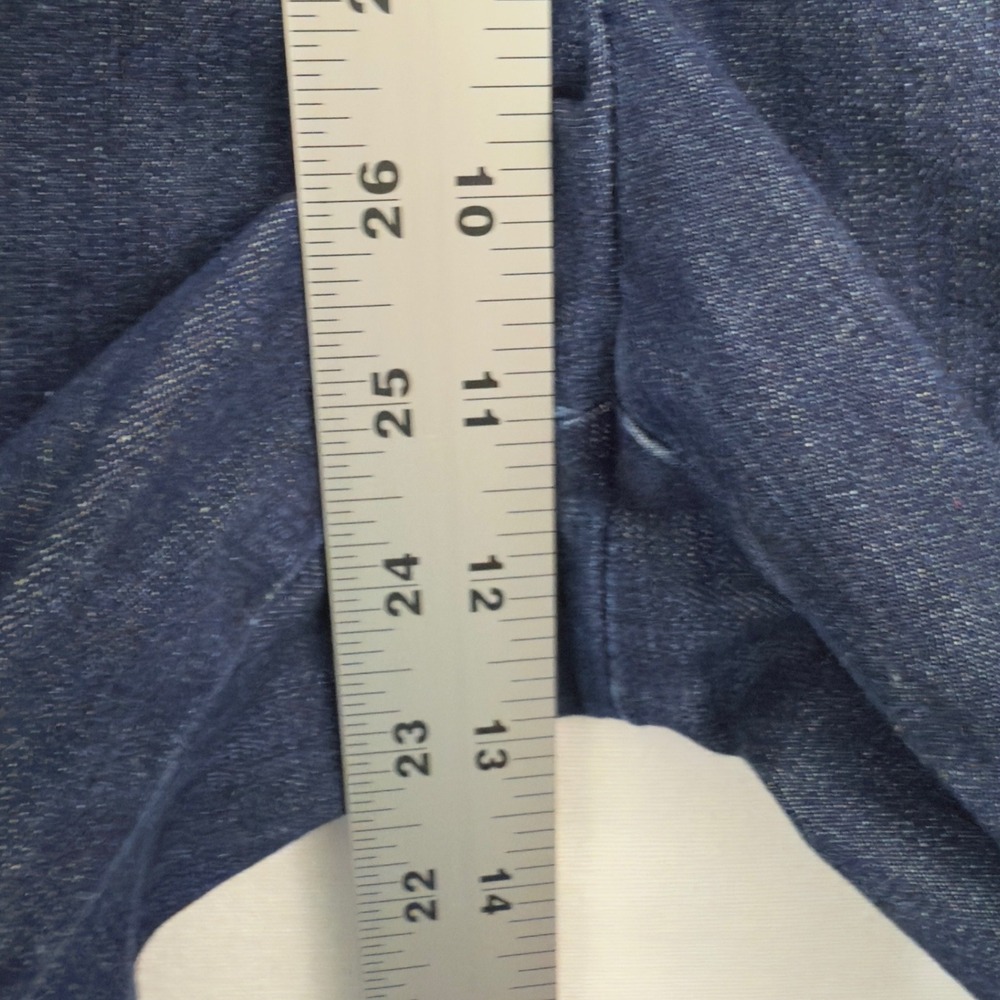 Talbots‎ Womens Blue Stretch Denim Pants Size 12 Straight Leg Classic - Picture 9 of 10